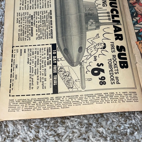 KEY 1966 MARVEL THOR - 1st Title Issue! - Stan Lee Silver Age Comic #126 - Picture 7 of 11